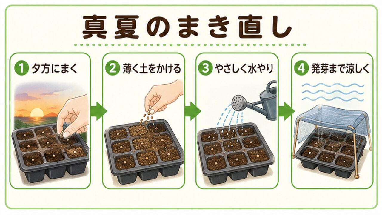 キャベツの種をまき直す5つの手順