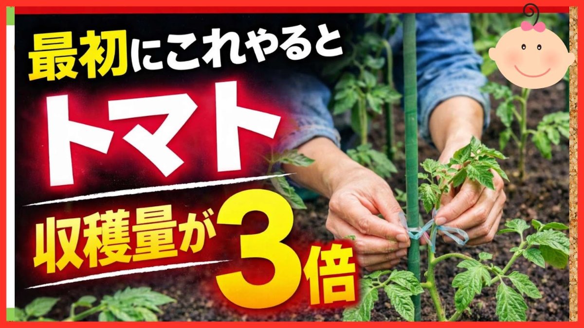 トマトの苗選びと植え付けを詳しく解説する第1章の動画