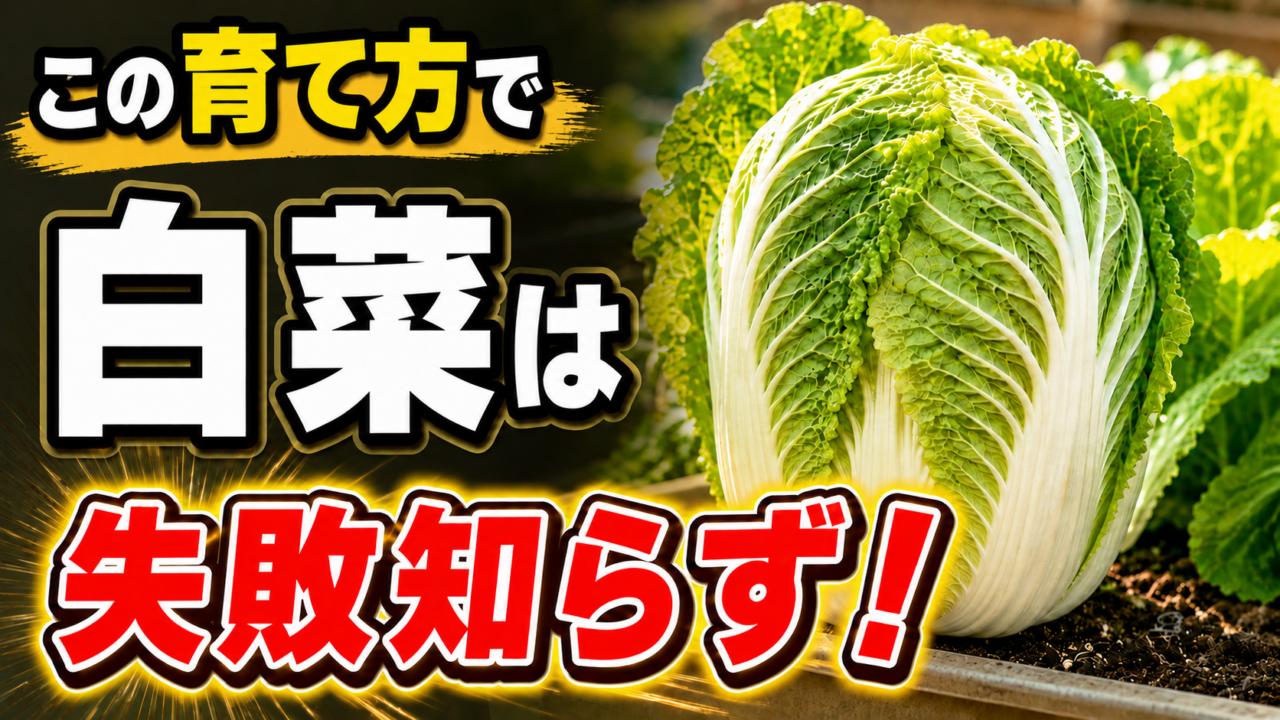 白菜を失敗せずに育てる方法を伝えるアイキャッチ