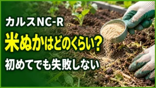 カルスNC-Rの米ぬか量と初心者向けの使い方を説明する記事アイキャッチ