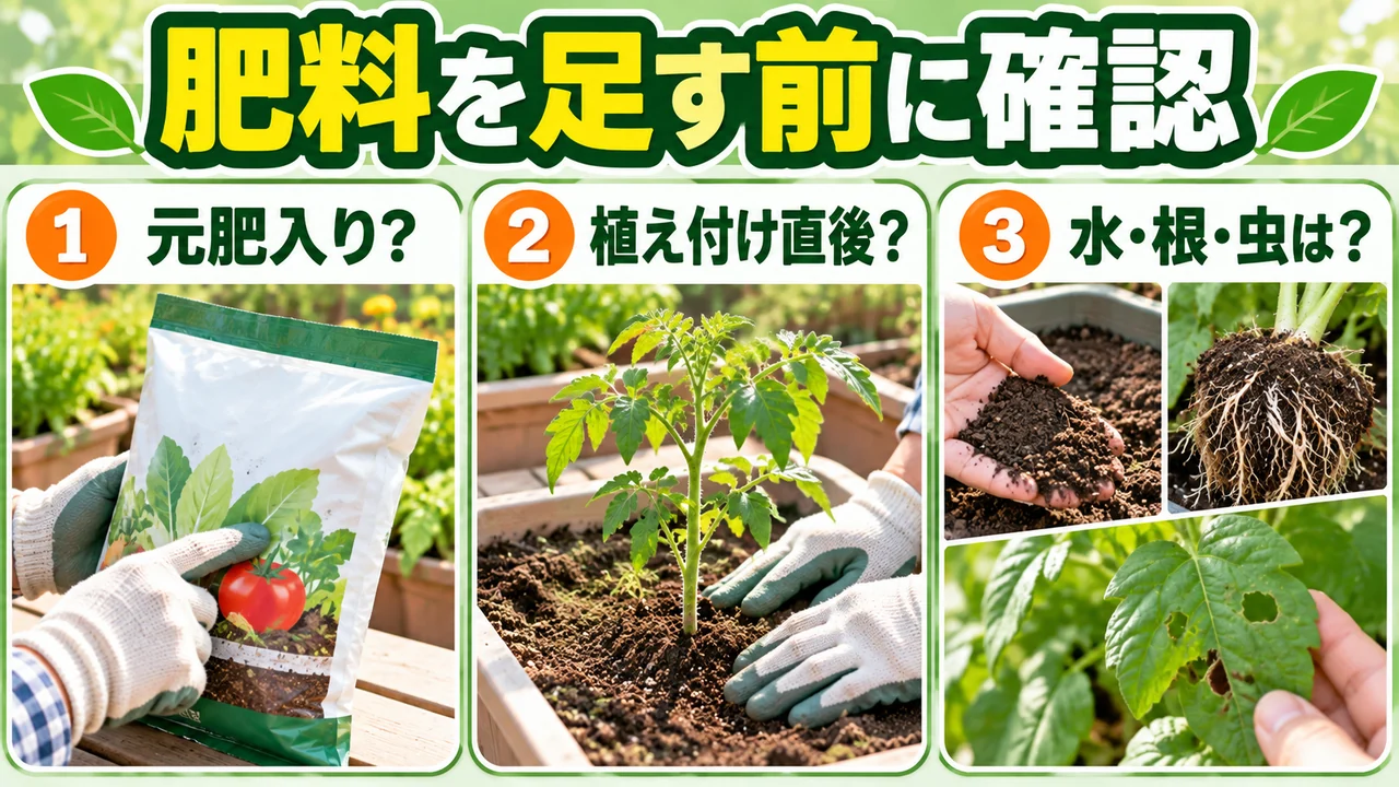肥料を足す前に確認する3つのポイント