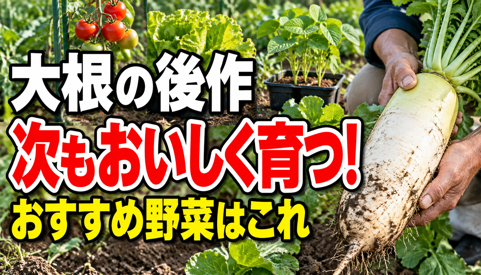 大根の後作におすすめ野菜と避けたい野菜｜初心者でも失敗しないおいしい野菜の選び方