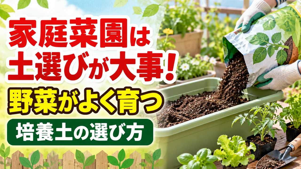 家庭菜園の土選びが大事と伝える野菜用培養土おすすめのアイキャッチ