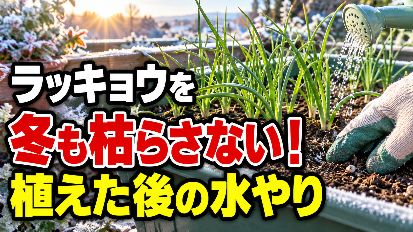 らっきょうを植え付けた後に！初心者でも枯らさず冬越しするコツ♪水やりと芽が出ない時の対処法